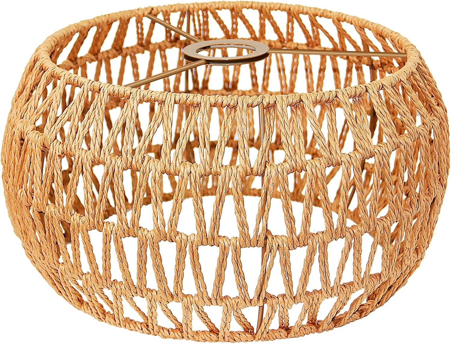 LUCORUSC Hanging Light Lamp Shades Boho Rattan Lamp Shades - Image 5