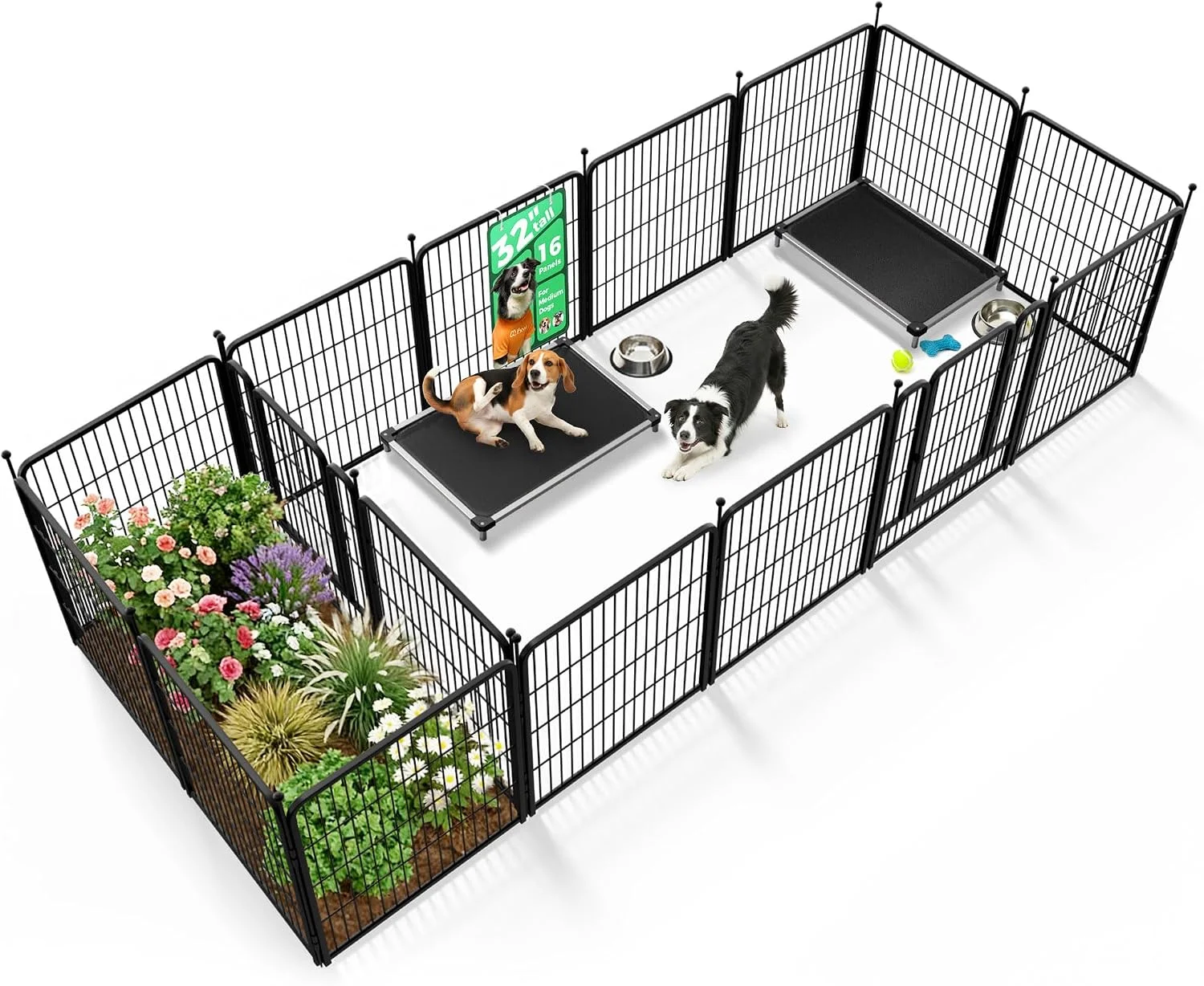 FXW Rollick Dog Playpen, Indoor, 24 H, 8 Panels - Image 38
