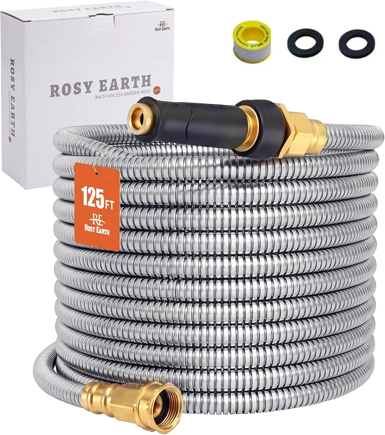 Rosy Earth Stainless Steel Garden Hose 100 FT, Heavy Duty Expandable Water Hose - Image 11