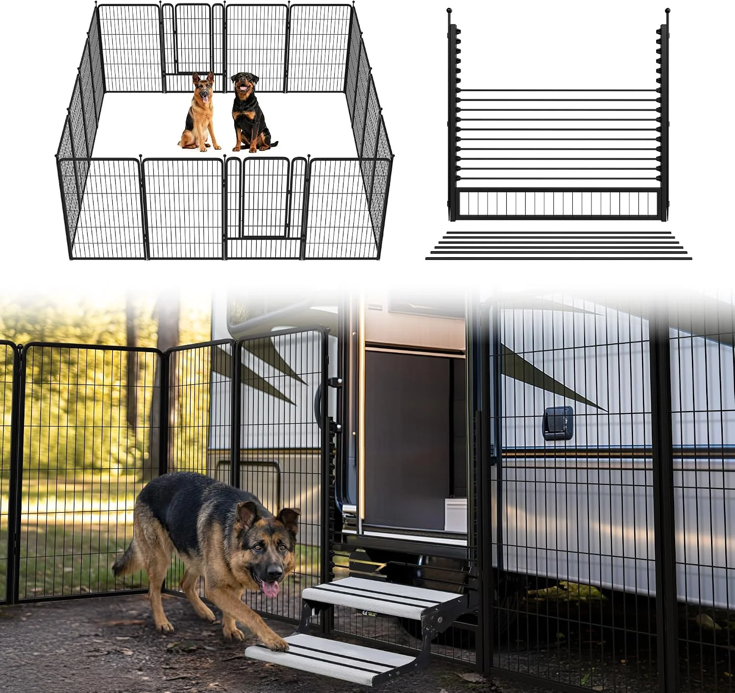 FXW Rollick Dog Playpen, Indoor, 24 H, 8 Panels - Image 11