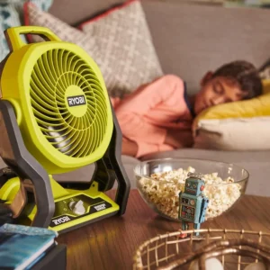 Alternative view of RYOBI RF18-0 18V ONE+ Cordless 3-Speed Whisper Fan (Bare Tool), Hyper Green, PCL811B