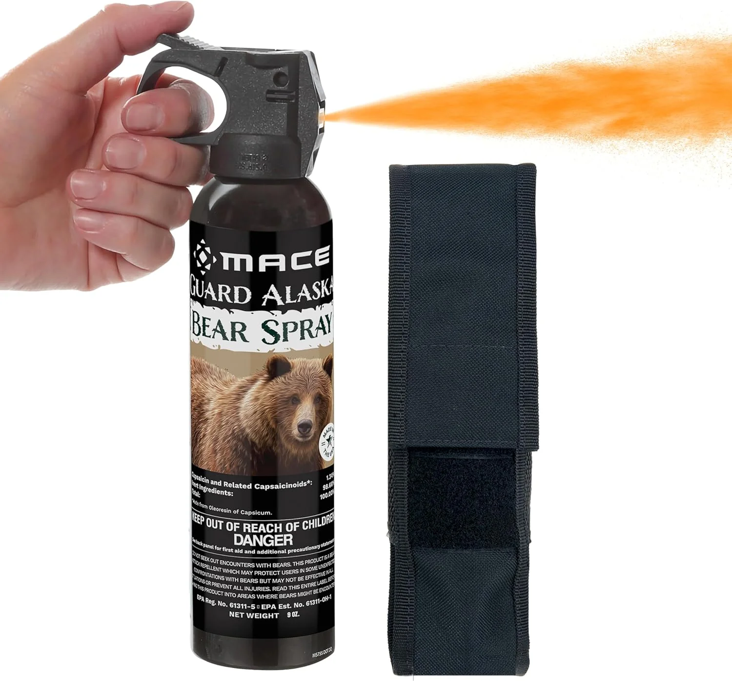 Mace Bear Spray, Guard Alaska Bear Deterrent Self Defense Spray, 9 oz, Max Strength 20% OC
