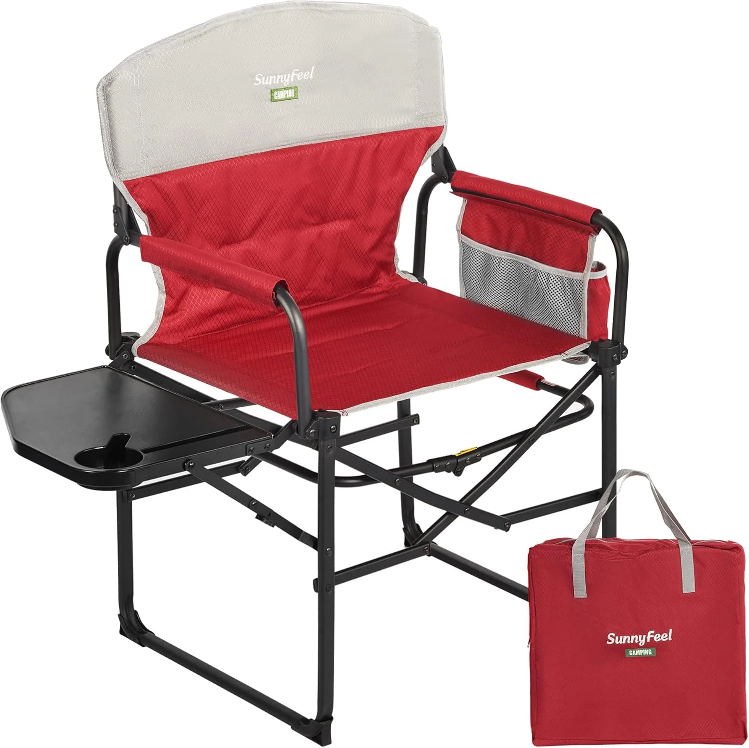 SUNNYFEEL Camping Directors Chair, Heavy Duty, Oversized Portable Folding Chair with Side Table - Image 13