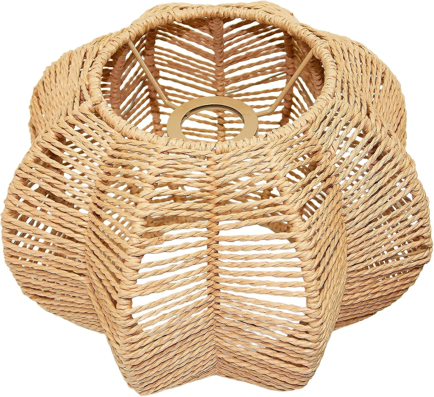 LUCORUSC Hanging Light Lamp Shades Boho Rattan Lamp Shades - Image 7
