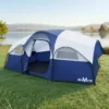 BravArrk Camping Tent for 8 Person, PU3000MM Waterproof Family Tent with Rainfly, Large Roomy 3 Room Camping Tents with