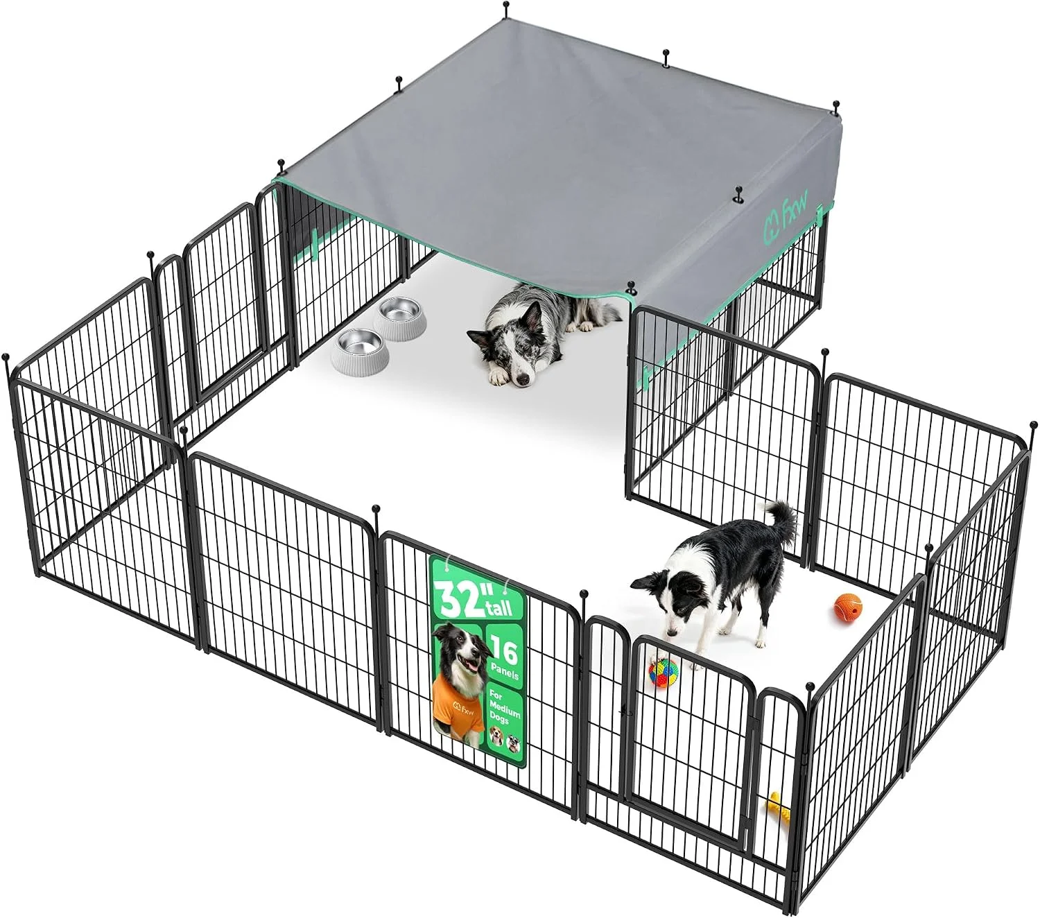 FXW Rollick Dog Playpen, Indoor, 24 H, 8 Panels - Image 45