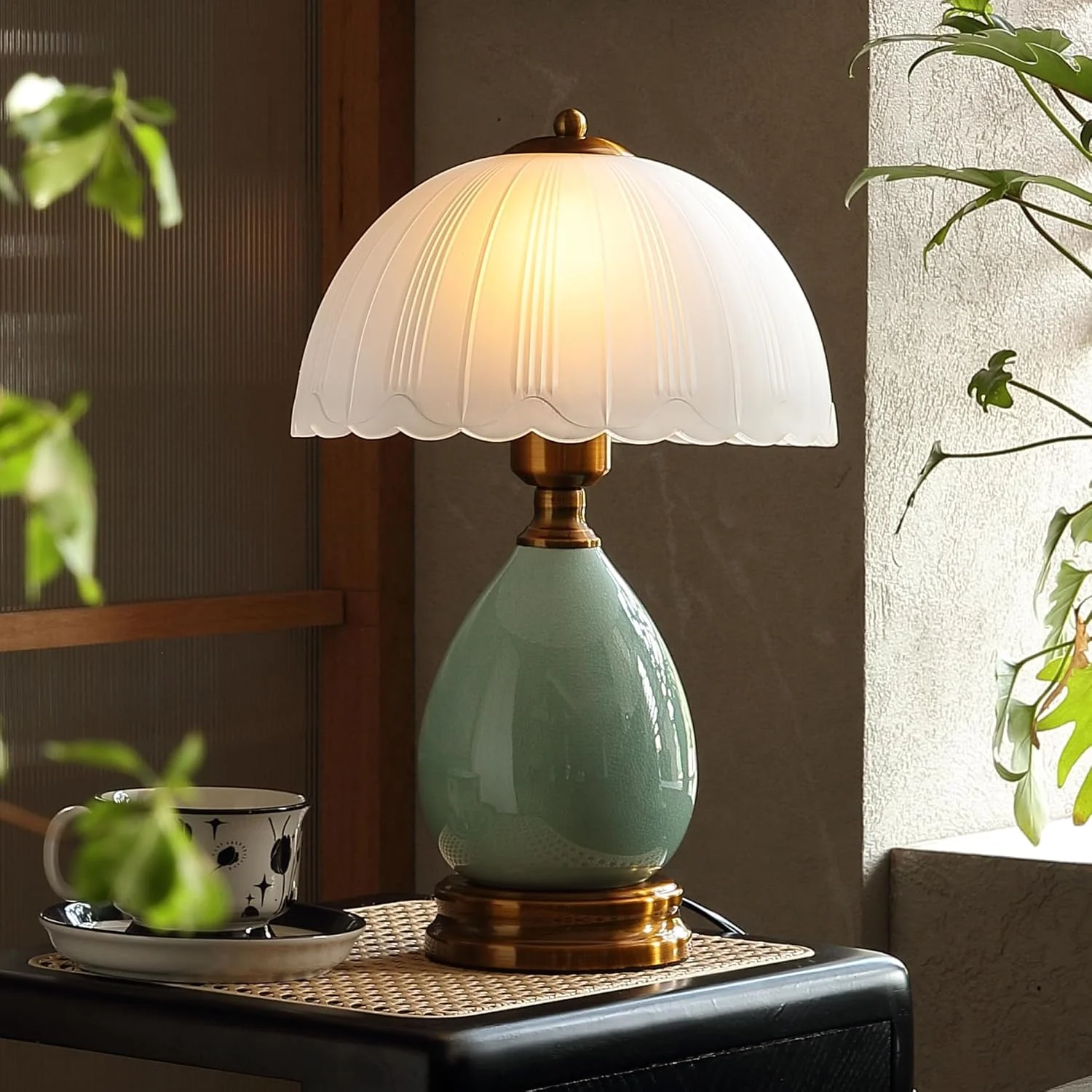 Glivpny Vintage Lamp, 16 Modern Ceramic Table Lamps for Bedroom - Image 4