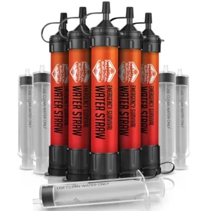Alternative view of 5 High-Capacity Emergency Water Straws, Lightweight, 1800-gallon Filters for Camping