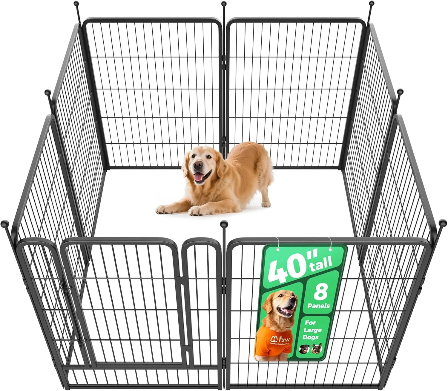 FXW Rollick Dog Playpen, Indoor, 24 H, 8 Panels - Image 83