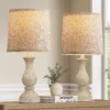 Seealle Farmhouse Table Lamps Set of 2, Rustic Lamp for Bedroom Living Room