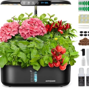Alternative view of Ahopegarden Hydroponics Growing System Herb Garden: 10 Pods Indoor Garden Kit with LED Grow Light and Smart Temp &