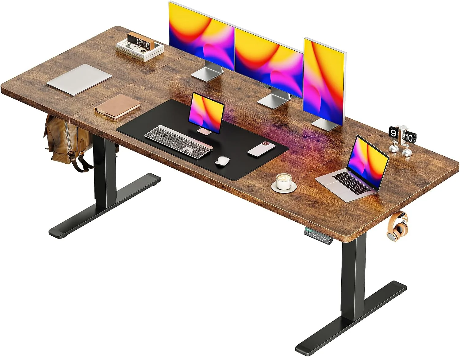 Huuger 55 x 28 Large Electric Standing Desk, Height Adjustable Computer Desk, 27.6 Deep Desktop - Image 15