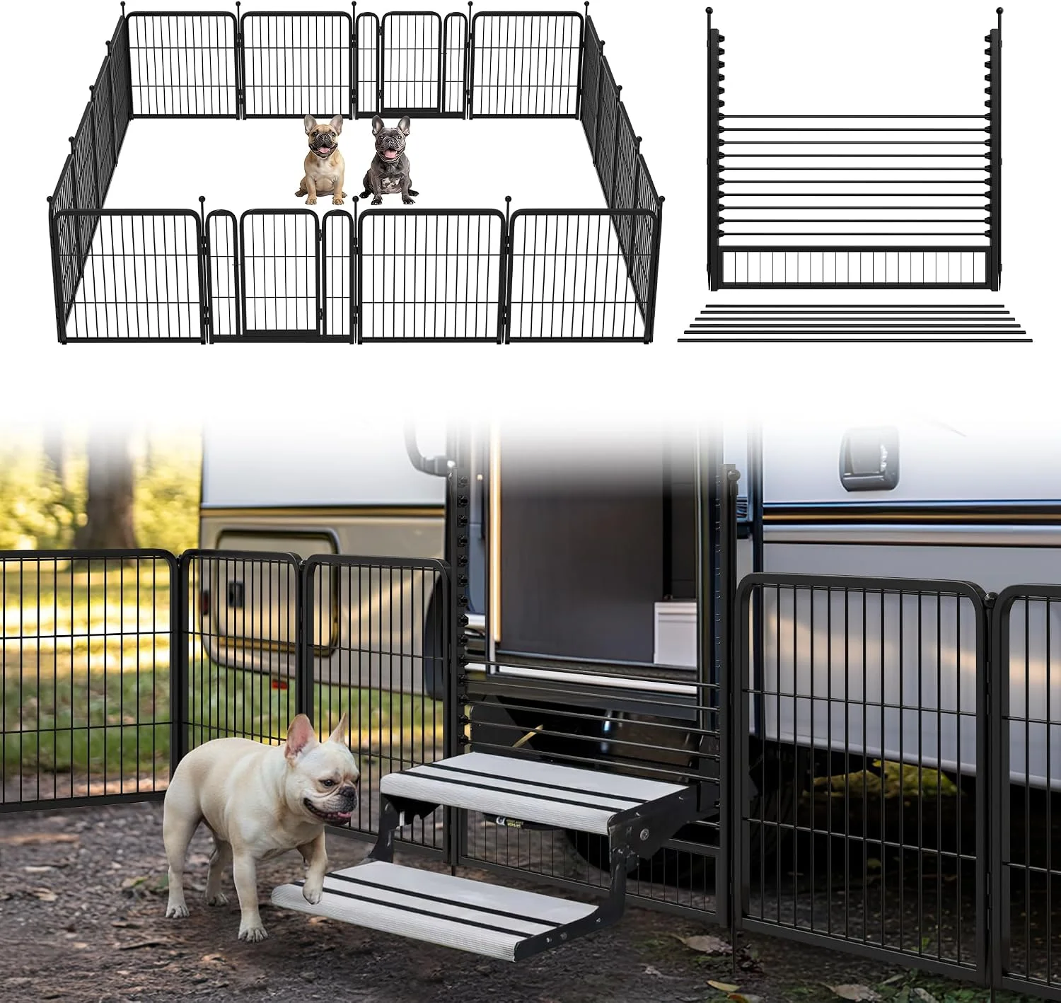 FXW Rollick Dog Playpen, Indoor, 24 H, 8 Panels - Image 63