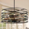 12.6'' Farmhouse Chandeliers for Dining Room, 3-Light Industrial Metal Hanging Light Fixture