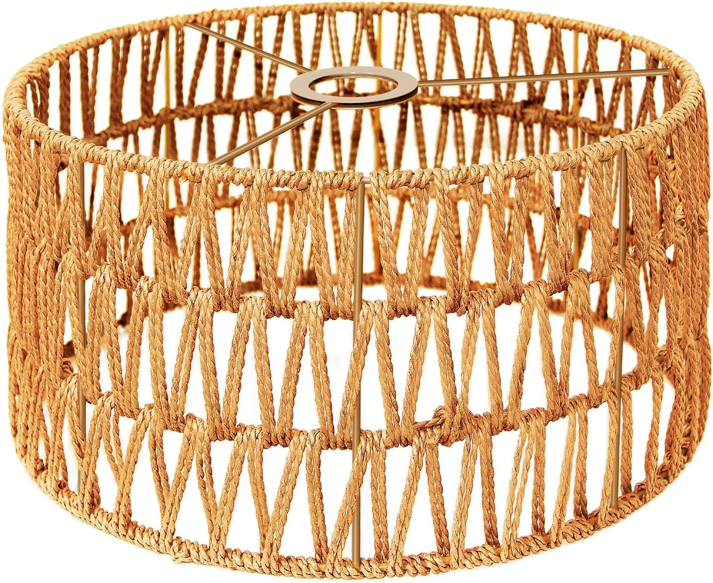 LUCORUSC Hanging Light Lamp Shades Boho Rattan Lamp Shades - Image 8