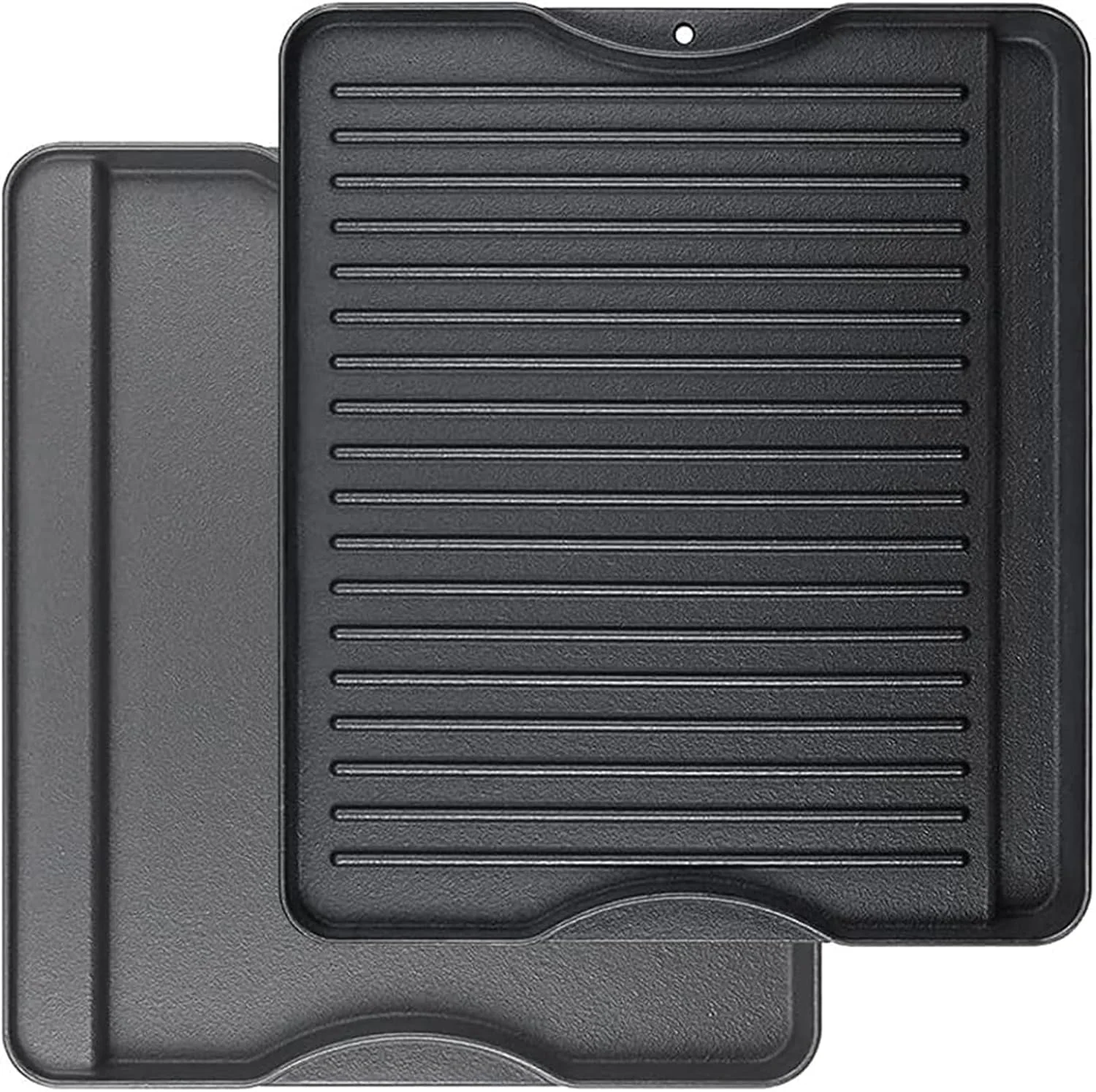 Utheer 25 x 16 Pre-Seasoned Nonstick Cast Iron Griddle for Gas & Charcoal Grills, Universal Flat Top with Grease Groove - Image 16