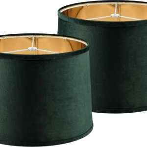 GO&SO 1 Pc Striped Lamp Shade for Table Lamps, Modern Replac Lampshade Drum Fabric Deco