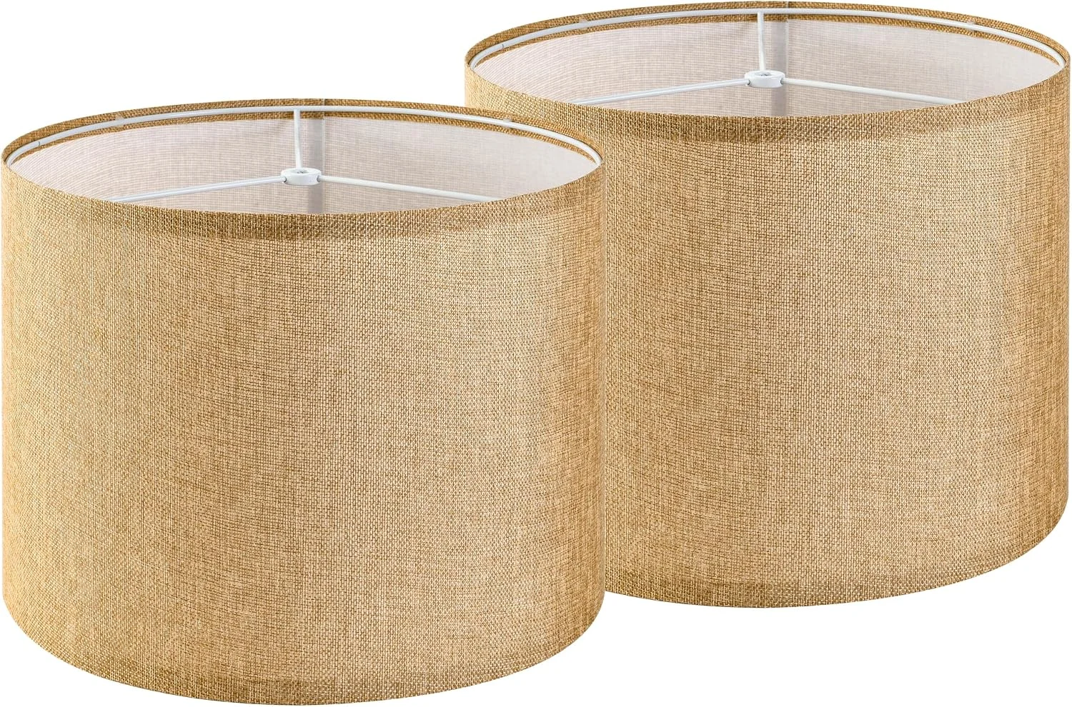 Set of 2 Drum Lampshades for Table, Modern & Rustic Interiors - Image 17