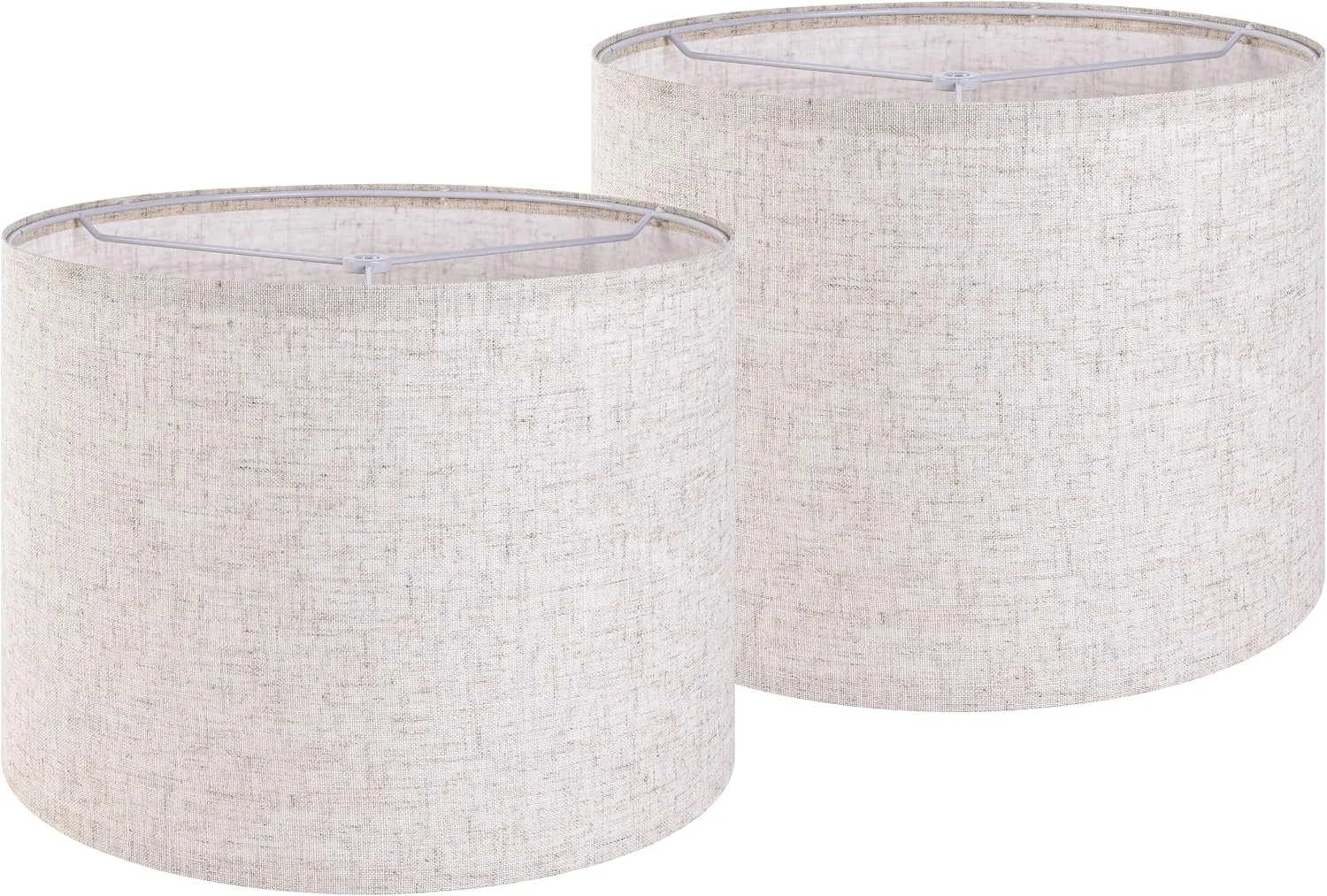 Set of 2 Drum Lampshades for Table, Modern & Rustic Interiors - Image 9
